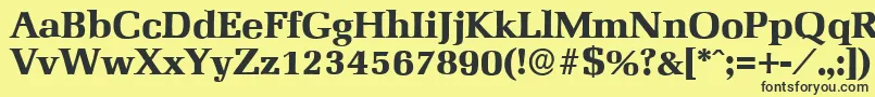 MarseilleserialXboldRegular Font – Black Fonts on Yellow Background