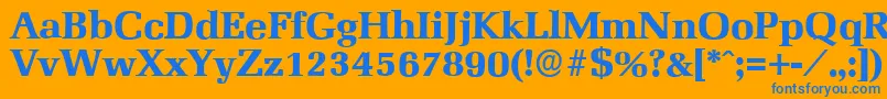 MarseilleserialXboldRegular Font – Blue Fonts on Orange Background