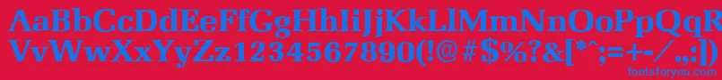 MarseilleserialXboldRegular Font – Blue Fonts on Red Background