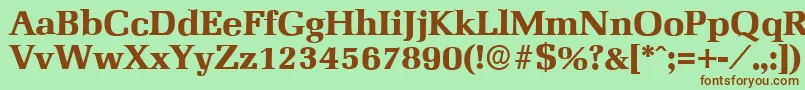 MarseilleserialXboldRegular Font – Brown Fonts on Green Background