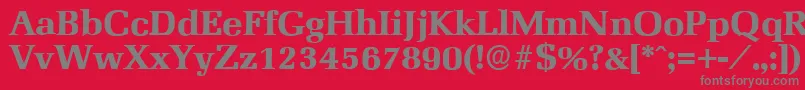 MarseilleserialXboldRegular Font – Gray Fonts on Red Background