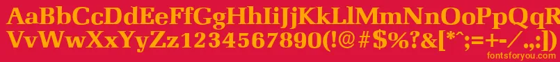 MarseilleserialXboldRegular Font – Orange Fonts on Red Background