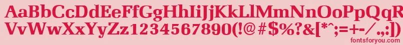MarseilleserialXboldRegular Font – Red Fonts on Pink Background