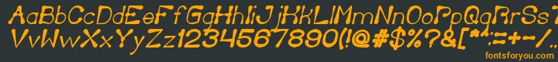 DeliciousKetchupBoldItalic Font – Orange Fonts on Black Background