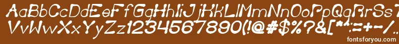 DeliciousKetchupBoldItalic Font – White Fonts on Brown Background