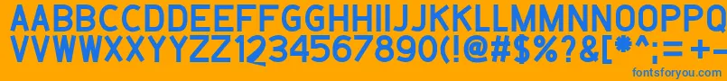Belanusa Font – Blue Fonts on Orange Background