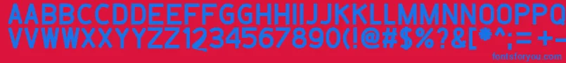 Belanusa Font – Blue Fonts on Red Background