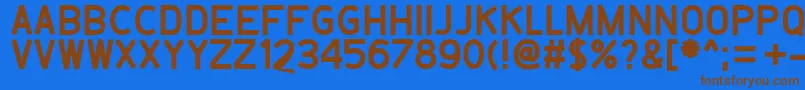 Belanusa Font – Brown Fonts on Blue Background