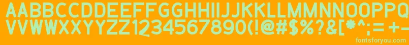 Belanusa Font – Green Fonts on Orange Background