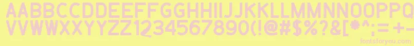 Belanusa Font – Pink Fonts on Yellow Background