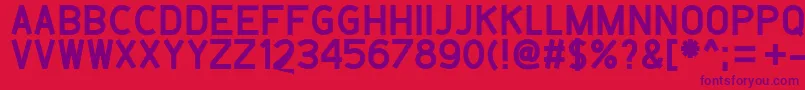 Belanusa-Schriftart – Violette Schriften auf rotem Hintergrund