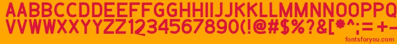 Belanusa Font – Red Fonts on Orange Background