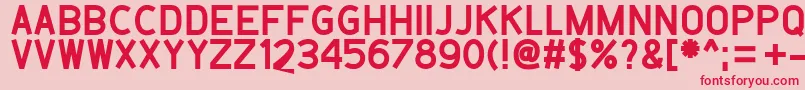 フォントBelanusa – ピンクの背景に赤い文字
