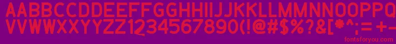 フォントBelanusa – 紫の背景に赤い文字