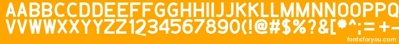 Belanusa Font – White Fonts on Orange Background