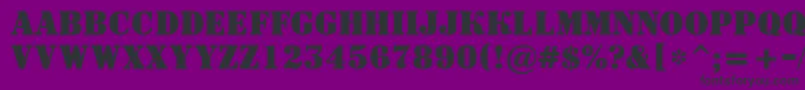 ASignboardtitulBold Font – Black Fonts on Purple Background