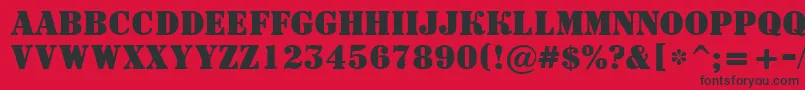 ASignboardtitulBold-fontti – mustat fontit punaisella taustalla
