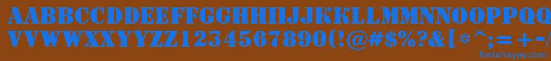 ASignboardtitulBold Font – Blue Fonts on Brown Background