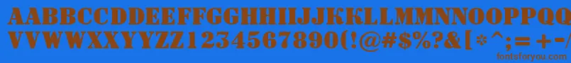 ASignboardtitulBold Font – Brown Fonts on Blue Background