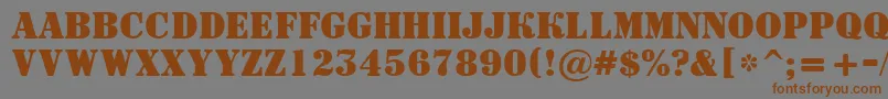 ASignboardtitulBold Font – Brown Fonts on Gray Background