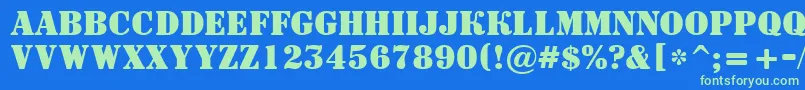 ASignboardtitulBold Font – Green Fonts on Blue Background