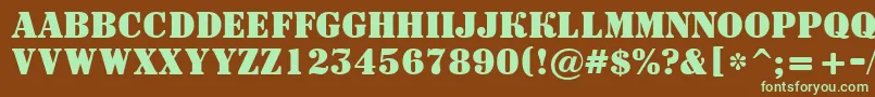 ASignboardtitulBold Font – Green Fonts on Brown Background