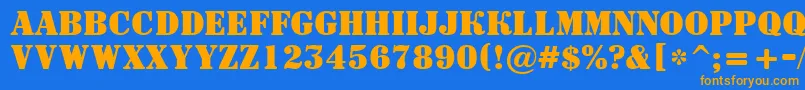 ASignboardtitulBold Font – Orange Fonts on Blue Background