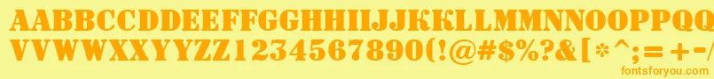 ASignboardtitulBold Font – Orange Fonts on Yellow Background