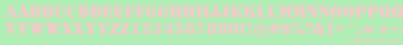 ASignboardtitulBold Font – Pink Fonts on Green Background