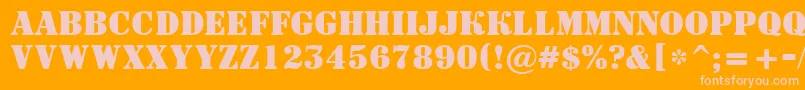 ASignboardtitulBold Font – Pink Fonts on Orange Background
