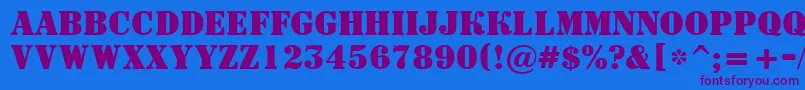 ASignboardtitulBold Font – Purple Fonts on Blue Background