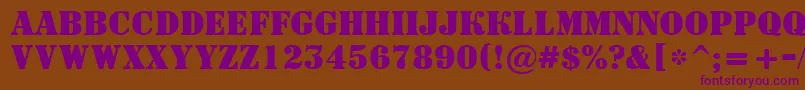 ASignboardtitulBold Font – Purple Fonts on Brown Background