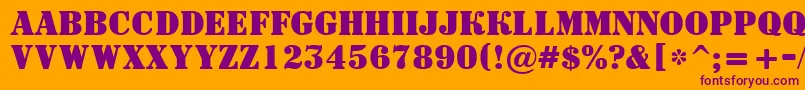 ASignboardtitulBold Font – Purple Fonts on Orange Background