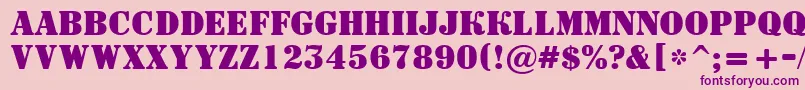 ASignboardtitulBold Font – Purple Fonts on Pink Background