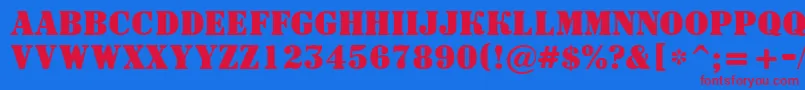 ASignboardtitulBold Font – Red Fonts on Blue Background