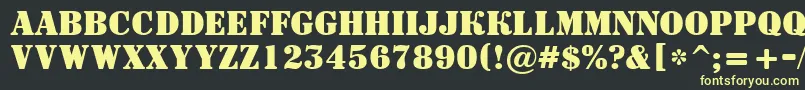 ASignboardtitulBold Font – Yellow Fonts on Black Background