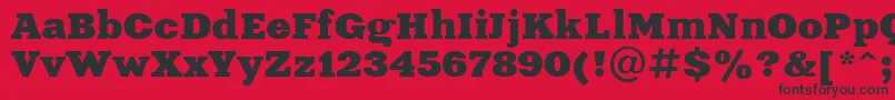 Aardvark Font – Black Fonts on Red Background