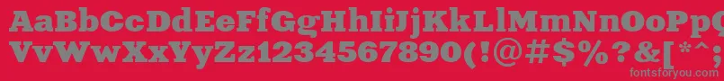 Aardvark Font – Gray Fonts on Red Background