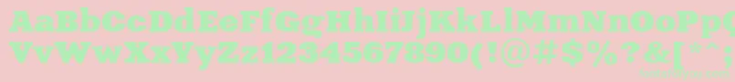 Aardvark Font – Green Fonts on Pink Background