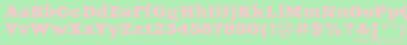 Aardvark Font – Pink Fonts on Green Background