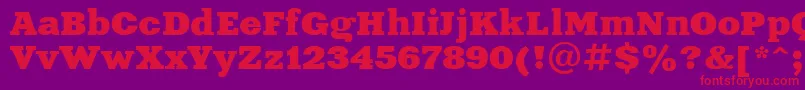 Aardvark Font – Red Fonts on Purple Background