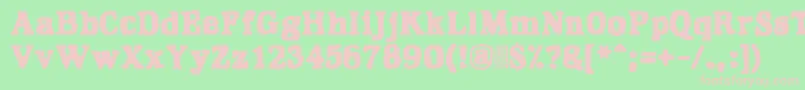 Hangover2 Font – Pink Fonts on Green Background