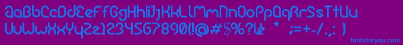 ErgonoRegular Font – Blue Fonts on Purple Background