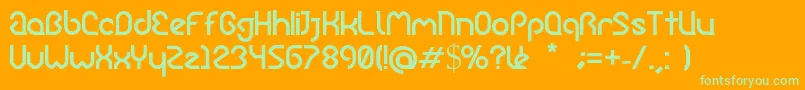 ErgonoRegular Font – Green Fonts on Orange Background