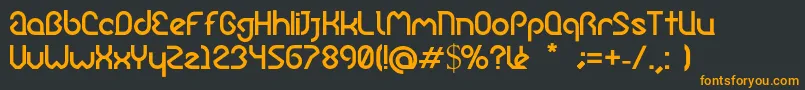 ErgonoRegular Font – Orange Fonts on Black Background