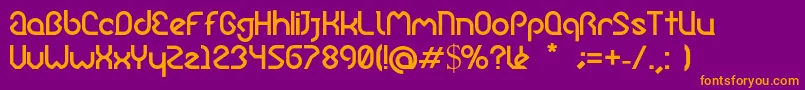 ErgonoRegular Font – Orange Fonts on Purple Background