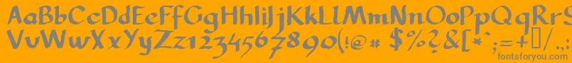 Llcarg Font – Gray Fonts on Orange Background