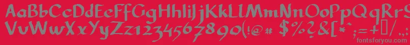 Llcarg Font – Gray Fonts on Red Background