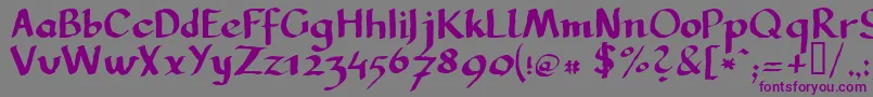 Llcarg-Schriftart – Violette Schriften auf grauem Hintergrund