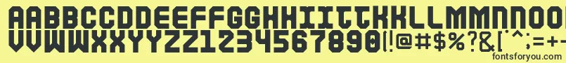 Coe Font – Black Fonts on Yellow Background